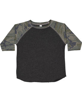 Rabbit Skins® Toddler Baseball Fine Jersey Three-Quarter Sleeve T-Shirt