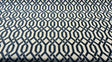 Naxos Blue Navy Geometric Chenille Fabric - Blue Navy Geometric, 58% Viscose 27% Polyester 15% Cotton, 54" Width (1 Yard)
