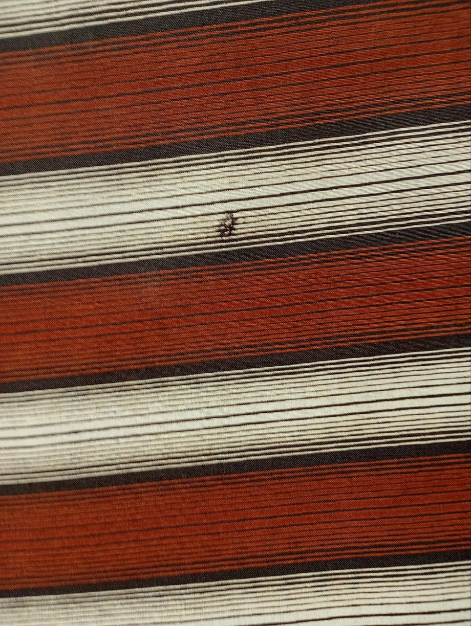 Wool Striped Fabric Brown Beige
