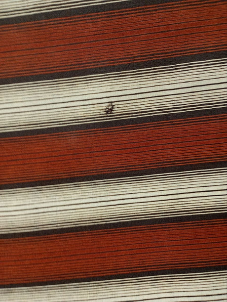 Wool Striped Fabric Brown Beige