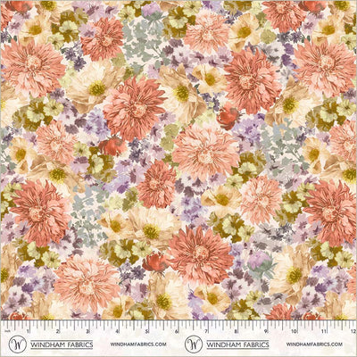 Cotton Floral Print Fabric 44/45 Aviva Bright Blossoms