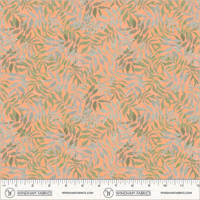 Cotton Print Aviva Foliage Sunkissed 44/45 Fabric