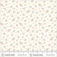 Cotton Floral Print Fabric Aviva Sprig Ivory 44/45"