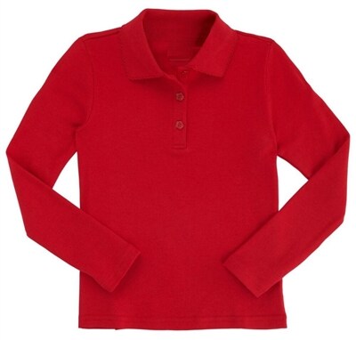 Girls Long Sleeve Knit Polo T-shirt | RADYAN®