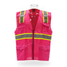Multi Pocket High Visibility Reflective Safety Vest with Zipper Front 100% Polyester