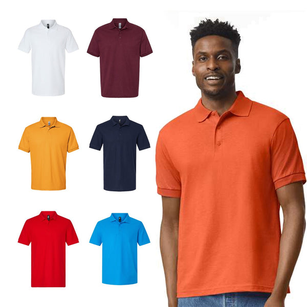 Gildan DryBlend Collared Jersey Polo Shirt - Short Sleeve Fit