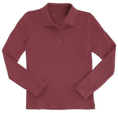 Girls Long Sleeve Knit Polo T-shirt | RADYAN®