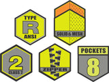 Multi Pocket High Visibility Reflective Safety Vest with Zipper Front 100% Polyester