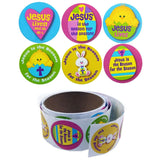 Premium Religious Easter Stickers Roll | 1/2 Inches Wide and 100 Stickers Per Roll