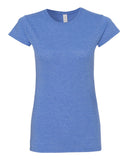 Camiseta Gildan Softstyle para mujer con cuello redondo y manga corta | Camiseta semi ajustada de algodón peinado