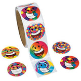 Smiley Stickers Roll 100 Count