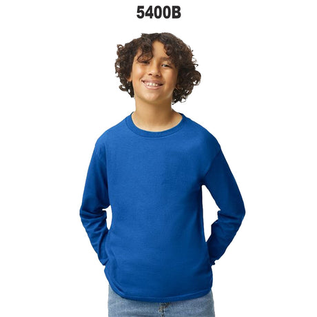 24 Pack Gildan® Youth Heavy Cotton Long Sleeve Crew-Neck T-Shirt