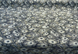 Peacock Silver Animal Upholstery Jacquard Fabric - Silver Beige Gray With Hints Of Antique Gold, 1 Yard