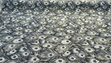 Peacock Silver Animal Upholstery Jacquard Fabric - Silver Beige Gray With Hints Of Antique Gold, 1 Yard