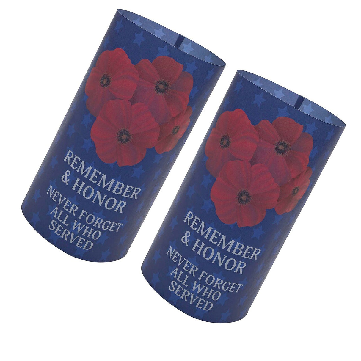 16 1/2" x 9" Memorial Day-Themed Plastic Lantern Luminary Wraps 12 Pc.