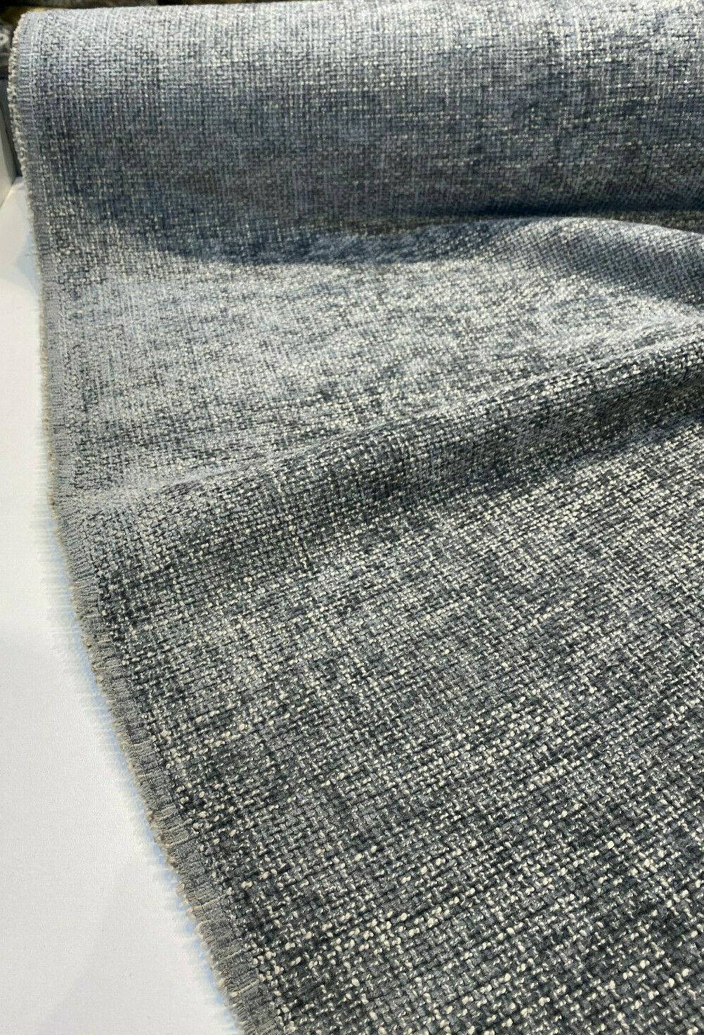 Soft Tweed Mont Clair Chenille Upholstery Fabric - Gray Battleship, 56" Width (By The Yard)