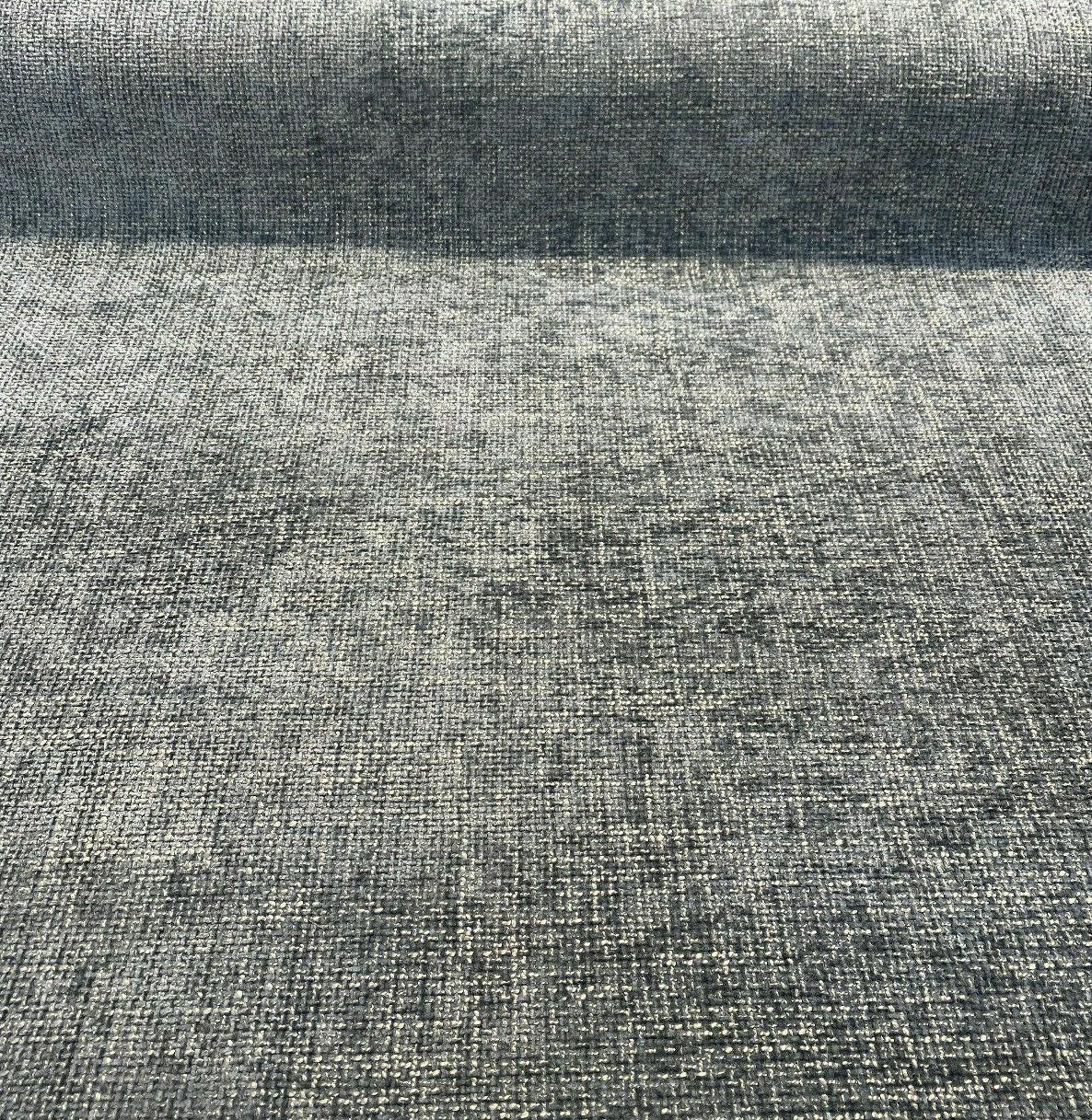 Soft Tweed Mont Clair Chenille Upholstery Fabric - Gray Battleship, 56" Width (By The Yard)