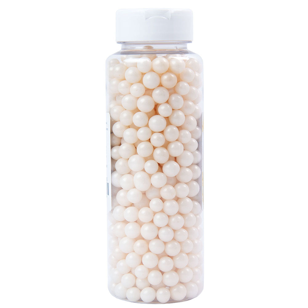 Ivory Pink Sugar Pearls Decoration Balls, 8mm - 8 oz.