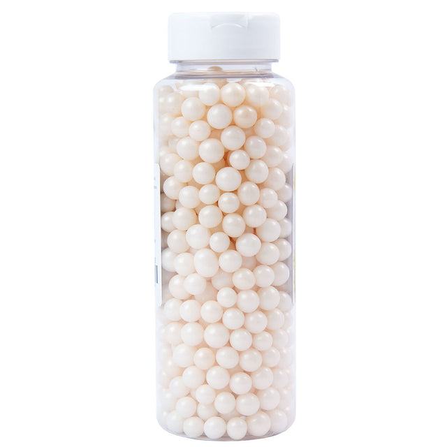 Ivory Pink Sugar Pearls Decoration Balls, 8mm - 8 oz.