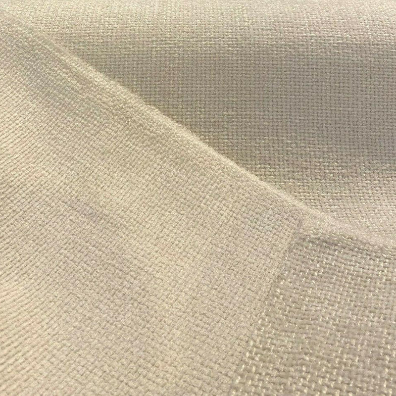 Soft Tweed Mont Clair Chenille Upholstery Fabric - White Cloud, 56" Width (1 Yard)