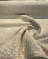 Soft Tweed Mont Clair Chenille Upholstery Fabric - White Cloud, 56" Width (1 Yard)