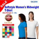 Gildan® Women's Midweight Short Sleeve Crewneck T-Shirt