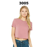 BELLA + CANVAS® Women’s Short Sleeve Crew Neck Flowy Crop T-Shirt