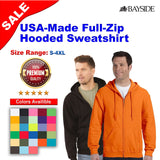 Bayside® USA-Made Full Zip Hooded Sweatshirt