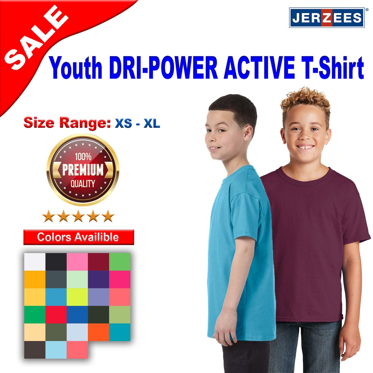 Jerzees® Youth DRI-POWER ACTIVE T-Shirt