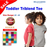 BELLA + CANVAS® Toddler Triblend Crewneck Short sleeve Tee