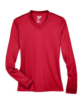Team 365® V Neck Ladies Zone Performance Long Sleeve T-Shirt