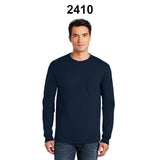 Gildan® Ultra Cotton Long Sleeve Crew-Neck Pocket T-Shirt