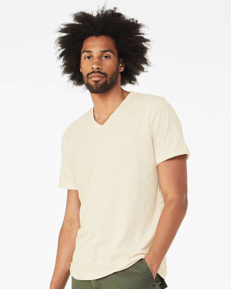 BELLA + CANVASÂ V Neck Short Sleeve Jersey T-Shirt - S