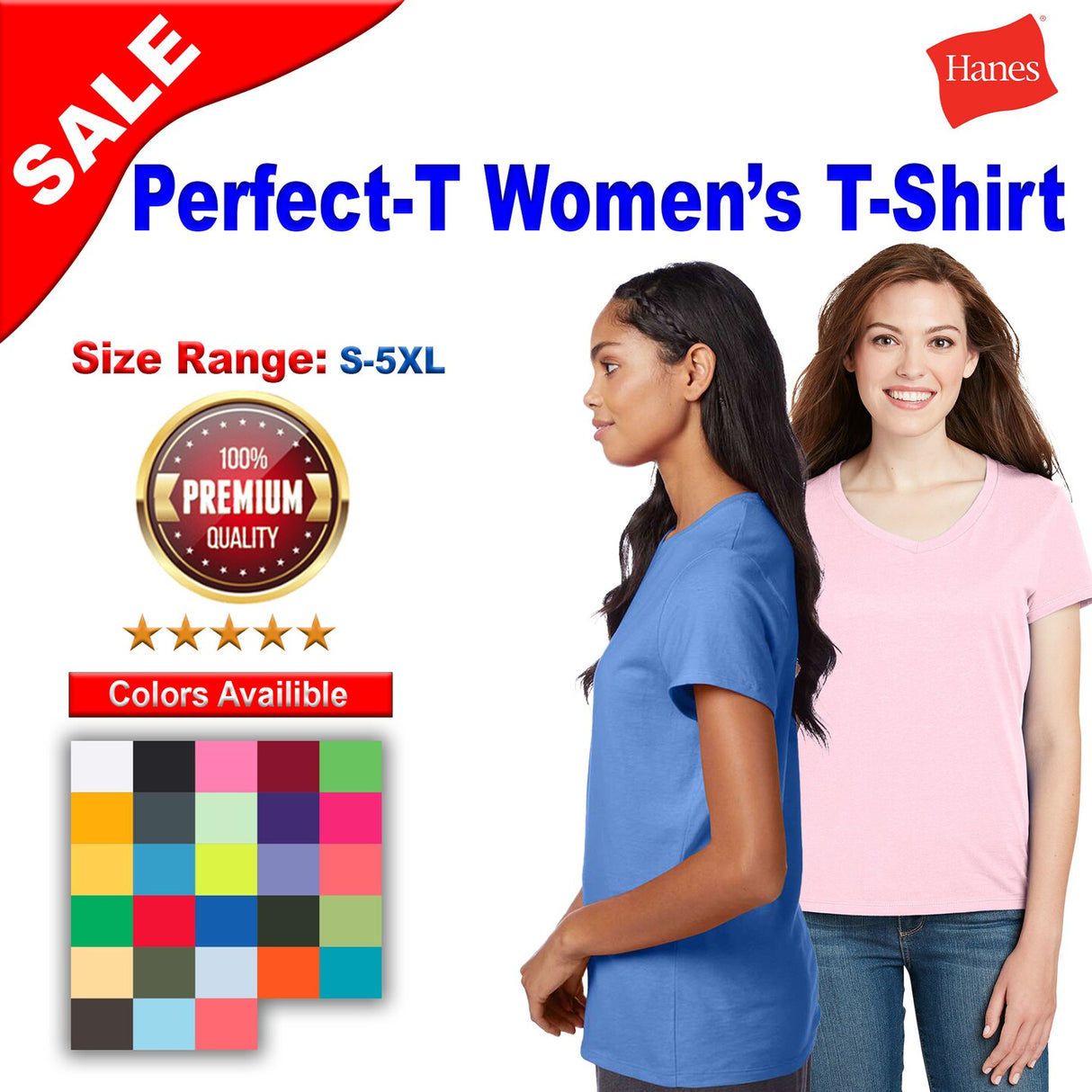 Hanes® Perfect-T Women’s Crewneck Short Sleeve T-Shirt