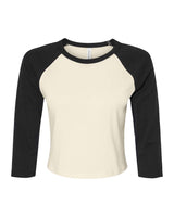 BELLA + CANVAS® Women's Micro Rib Three-Quarter Raglan Baby Tee