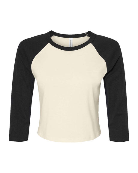 BELLA + CANVAS® Women's Micro Rib Three-Quarter Raglan Baby Tee