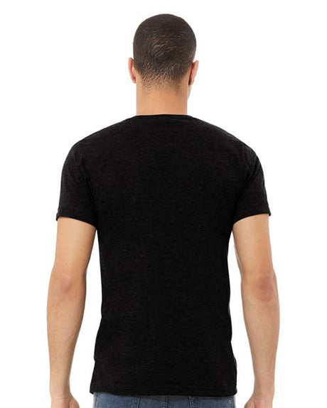 BELLA + CANVAS Heather CVC Short Sleeve V-Neck Tee in Heather Dust