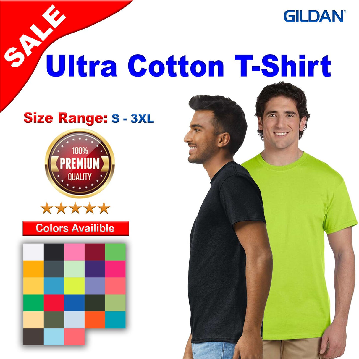 Gildan® Ultra Cotton Crewneck Short Sleeve T-Shirt