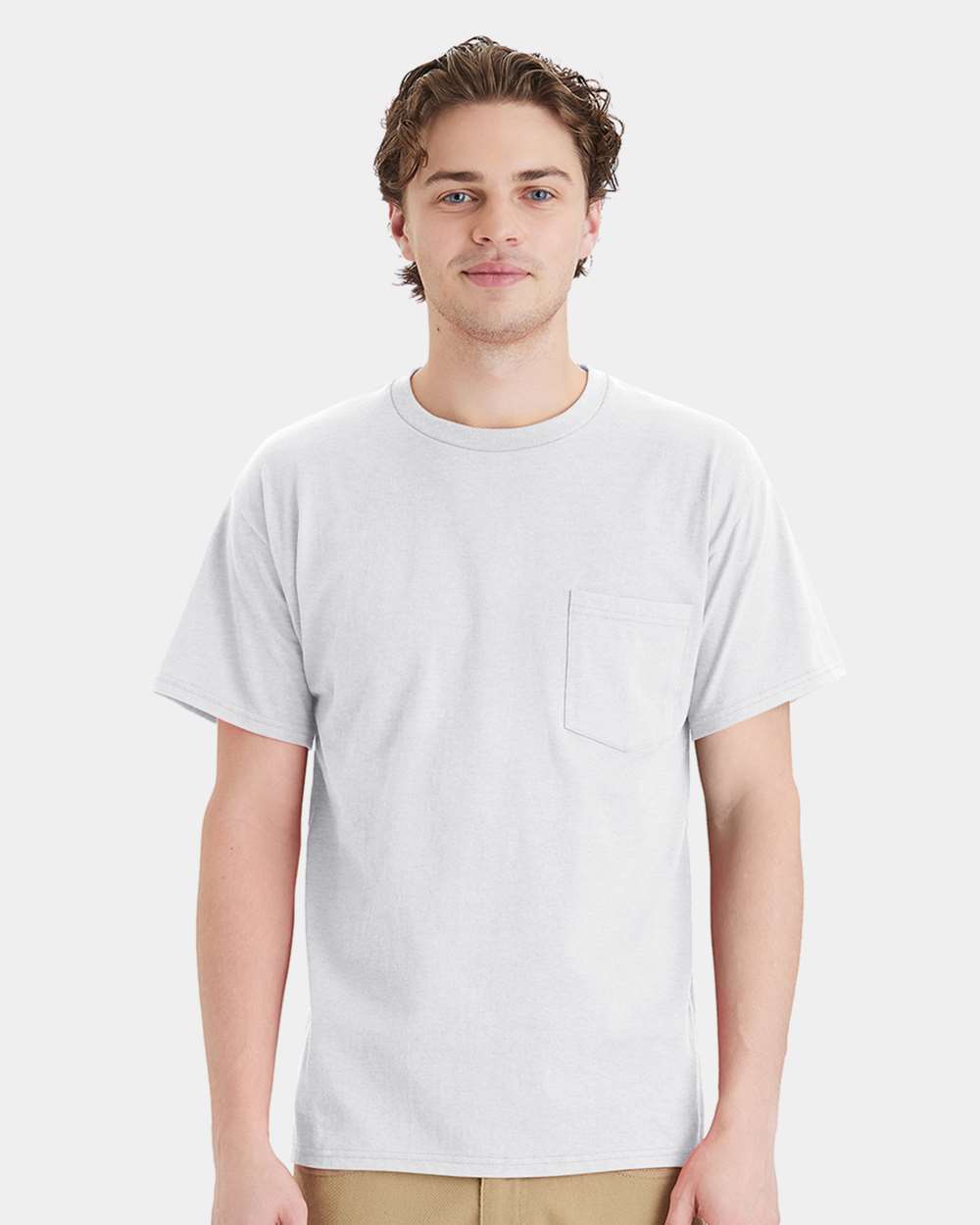 Hanes® Essential T Pocket Crew Neck Short Sleeve T-Shirt