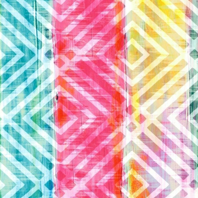 Printed Spandex Ethnic Dye Stripe Fabric