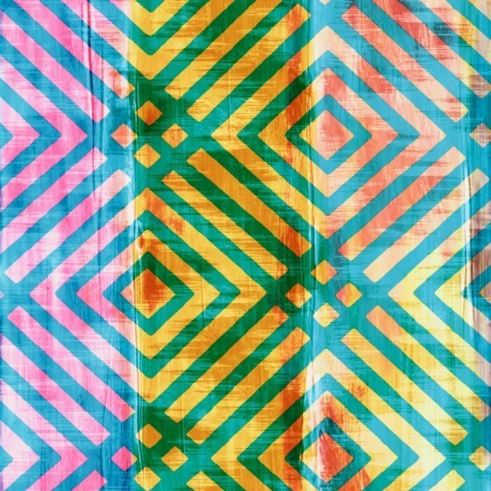 Printed Spandex Ethnic Dye Stripe Fabric
