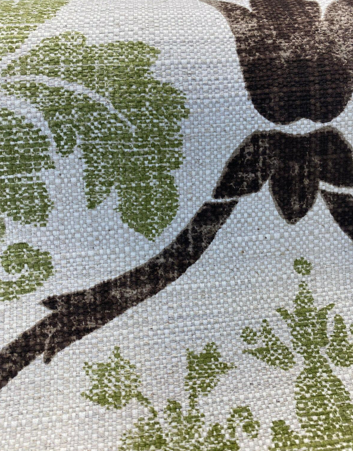 Lyra Linen Fabric - Green Damask, 57" Width (1 Yard)