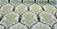 Lyra Linen Fabric - Green Damask, 57" Width (1 Yard)