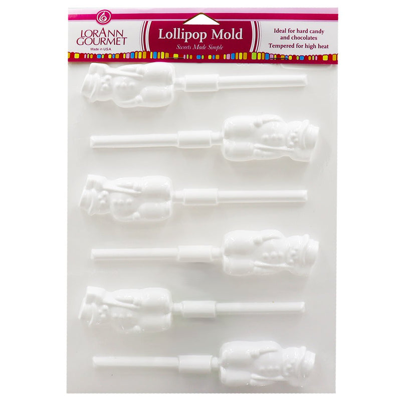 LorAnn Snowman Lollipop Sheet Mold