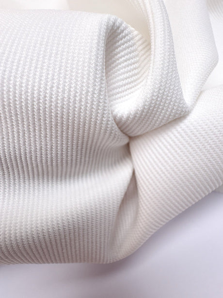White Polyester Knitted Fabric