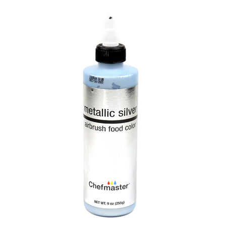 Chefmaster Metallic Silver Airbrush Food Color, 9 oz.