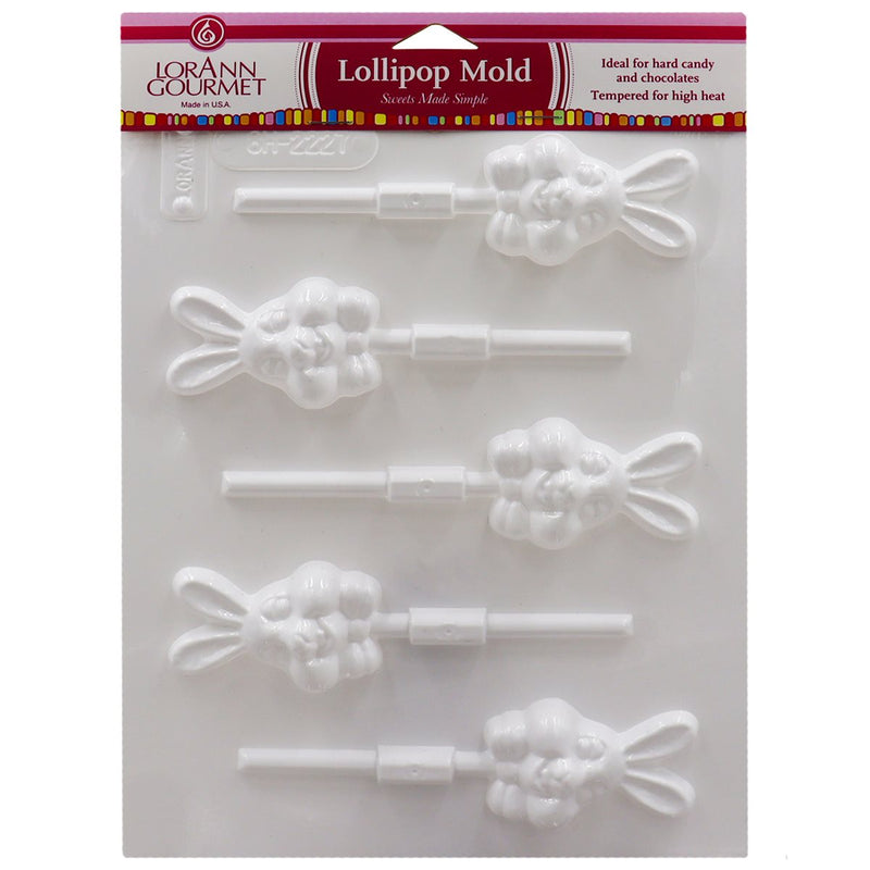 LorAnn Easter Bunny Rabbits Lollipop Sheet Mold