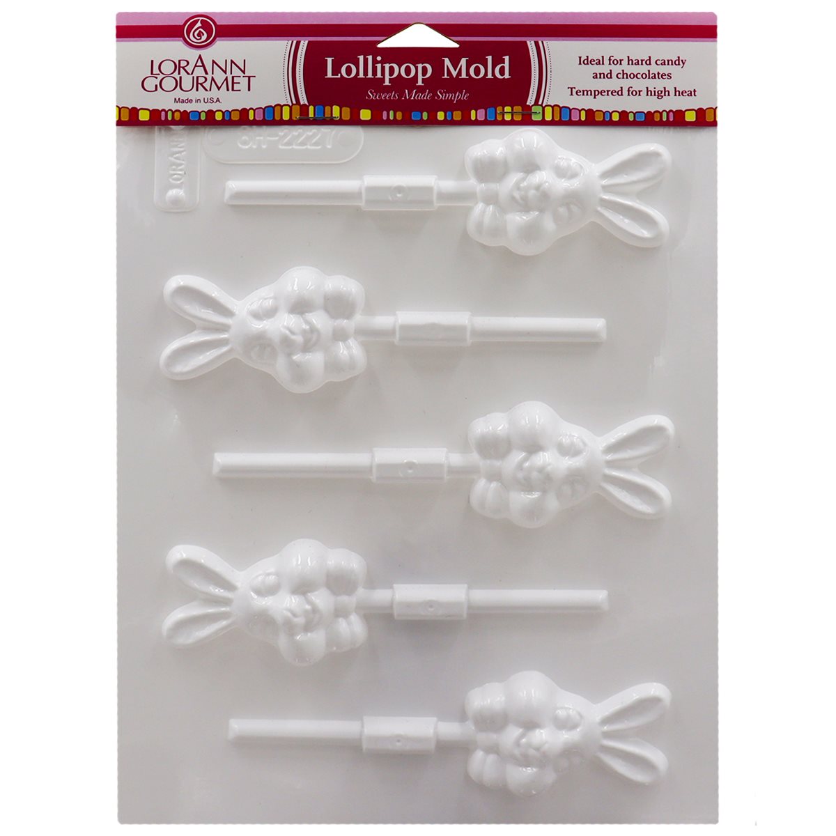 LorAnn Easter Bunny Rabbits Lollipop Sheet Mold