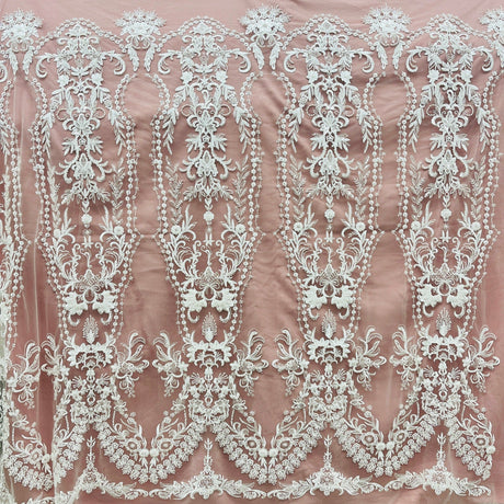Beaded Embroidered Lace Mesh