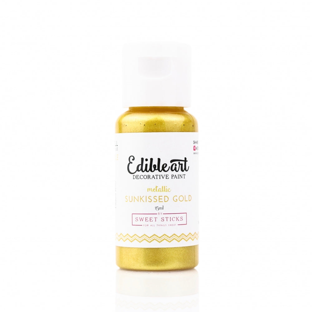Edible Art Sunkissed Gold Metallic Food Paint, 15ml
